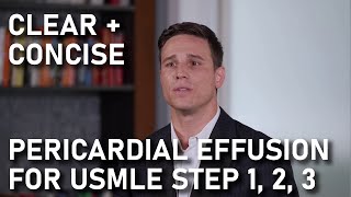 Pericardial Effusion for USMLE Step 1, 2, & 3 | High-Yield Crash Course