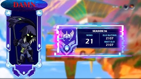 Last game to 2100 elo in brawlhalla ranked 1v1 using LEVEL 100 NIX