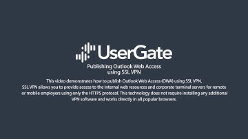 UserGate 5. Publishing Outlook Web Access using SSL VPN