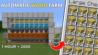 Automatic Wood Farm || In Minecraft || 1.21 . 1.22 || PE