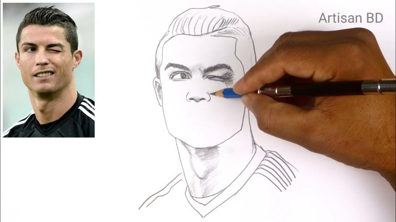 Drawing of Cristiano Ronaldo, Ronaldo Pencil Sketch, Cr7 From Al ...