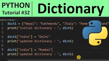 Python Tutorial #32 - Dictionary in Python Programming for Beginners