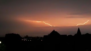 Хмельницький: вечірня гроза та безперервні блискавки⚡/ Thunderstorm /05.08.2021