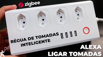RÉGUA DE TOMADA INTELIGENTE ZIGBEE TUYA PARA ALEXA E GATEWAY ZIGBEE