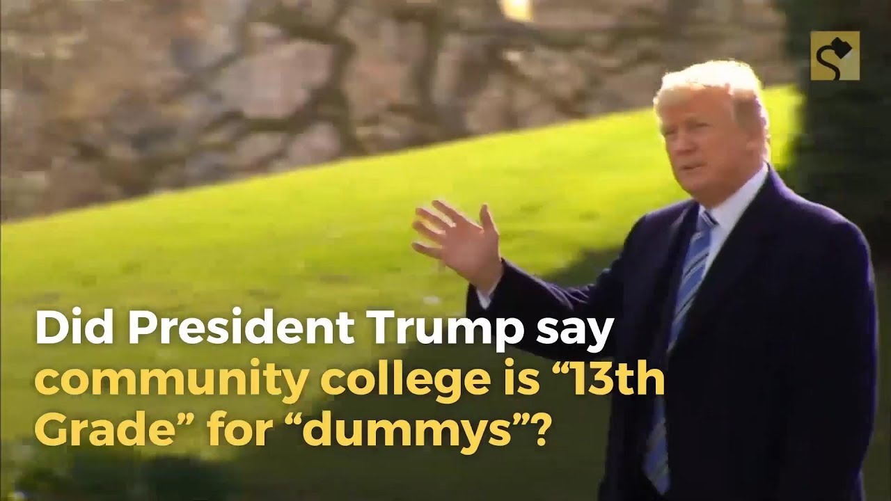 Snopes.com: Did Donald Trump Say Community College Is '13th Grade' for