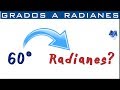 Convertir grados a radianes Ejemplo 1