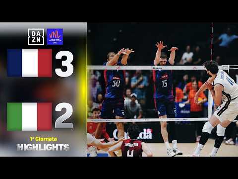 Video L'ITALIA si arrende al Tie Break: Francia-Italia 3-2 | VNL | DAZN Highlights