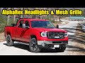 2013 GMC 2500HD AlphaRex Headlights & Black Mesh Grille