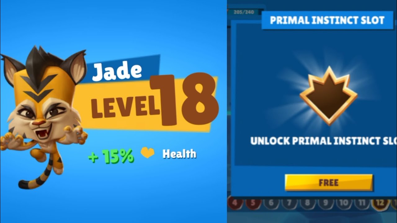 Jade Got Stronger! Level 18 Upgrade ||Unlocking Primal Instinct Slot!