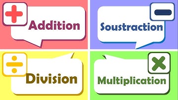 APPRENDRE Les 4 OPERATIONS MATHEMATIQUES / Addition, soustraction, Multiplication, et Division .