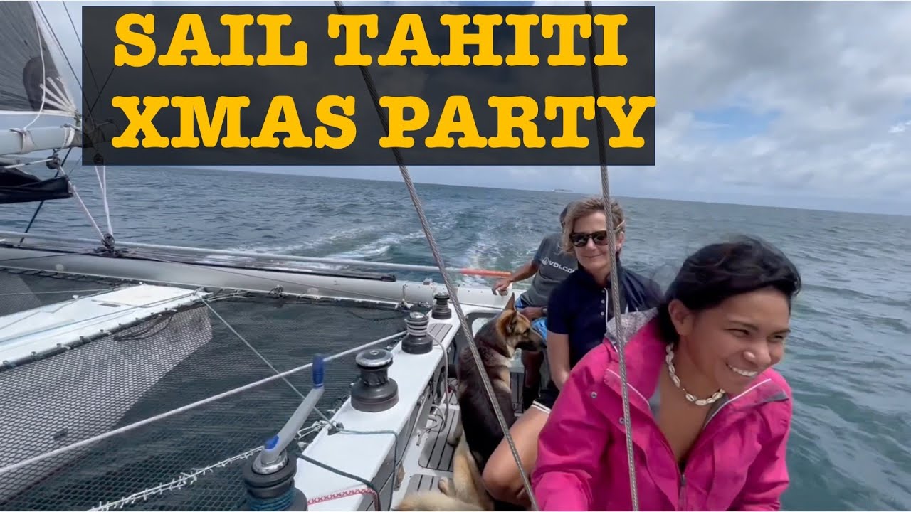 Sail Tahiti Xmas party : we're sailing as a team !