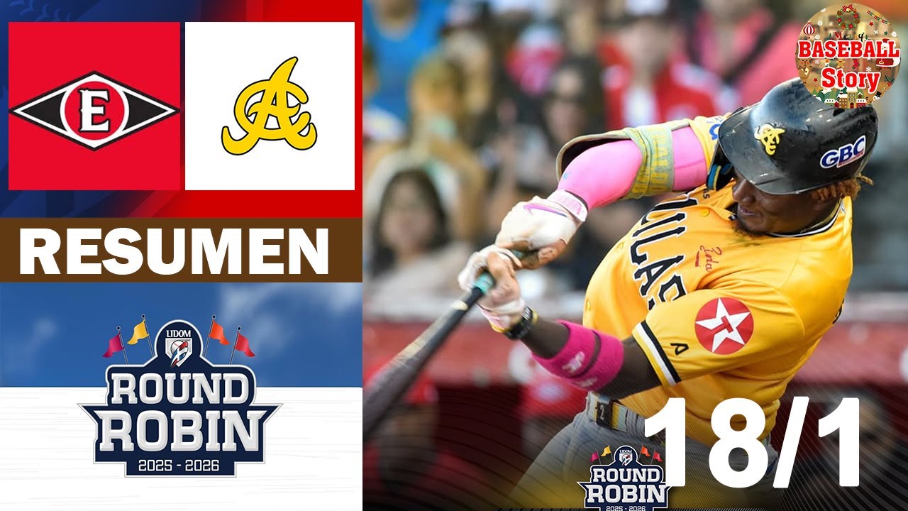 Resumen: Águilas Cibaeñas Vs. Leones del Escogido Round Robin (18/1/2026)