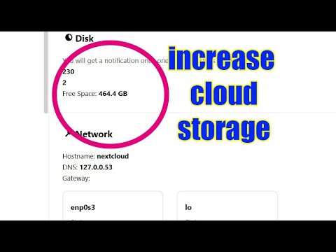 How to increase storage in Nextcloud