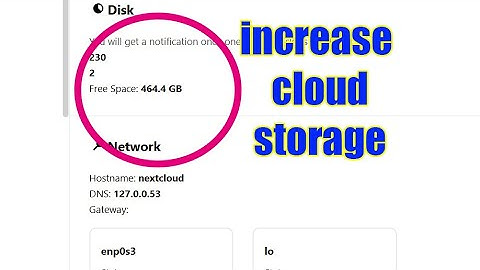How to increase storage in Nextcloud