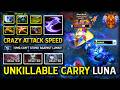 UNKILLABLE HARD CARRY LUNA WITH CRAZY ATTACK SPEED BUILD | NOBODY CAN STANDS AGAINST HER 7.41 DOTA 2