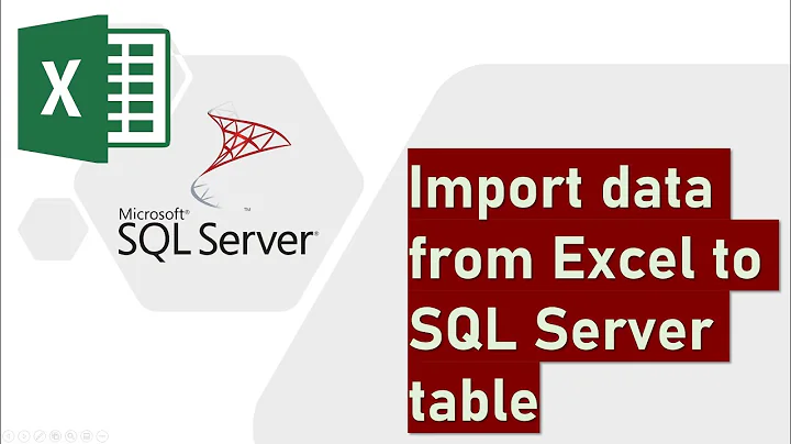 Import data from Excel to SQL Server table