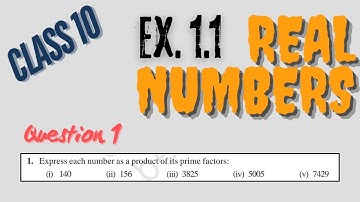Q.1 Express each number as a product of its prime factors | Class 10 NCERT chapter 1 exercise 1.1