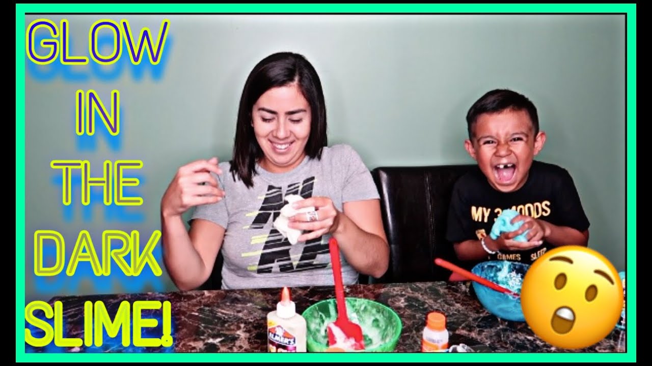 GLOW IN THE DARK SLIME! | ELMERS SLIME KIT - YouTube