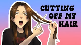 I cut my own hair for the first time!