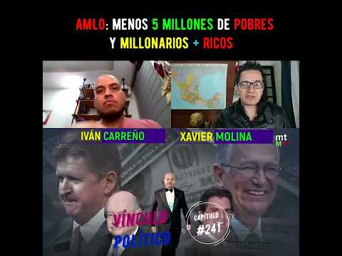 AMLO: menos 5 millones de pobres y millonarios+ricos
