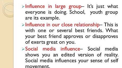 Influence of PEER GROUP on identity formation