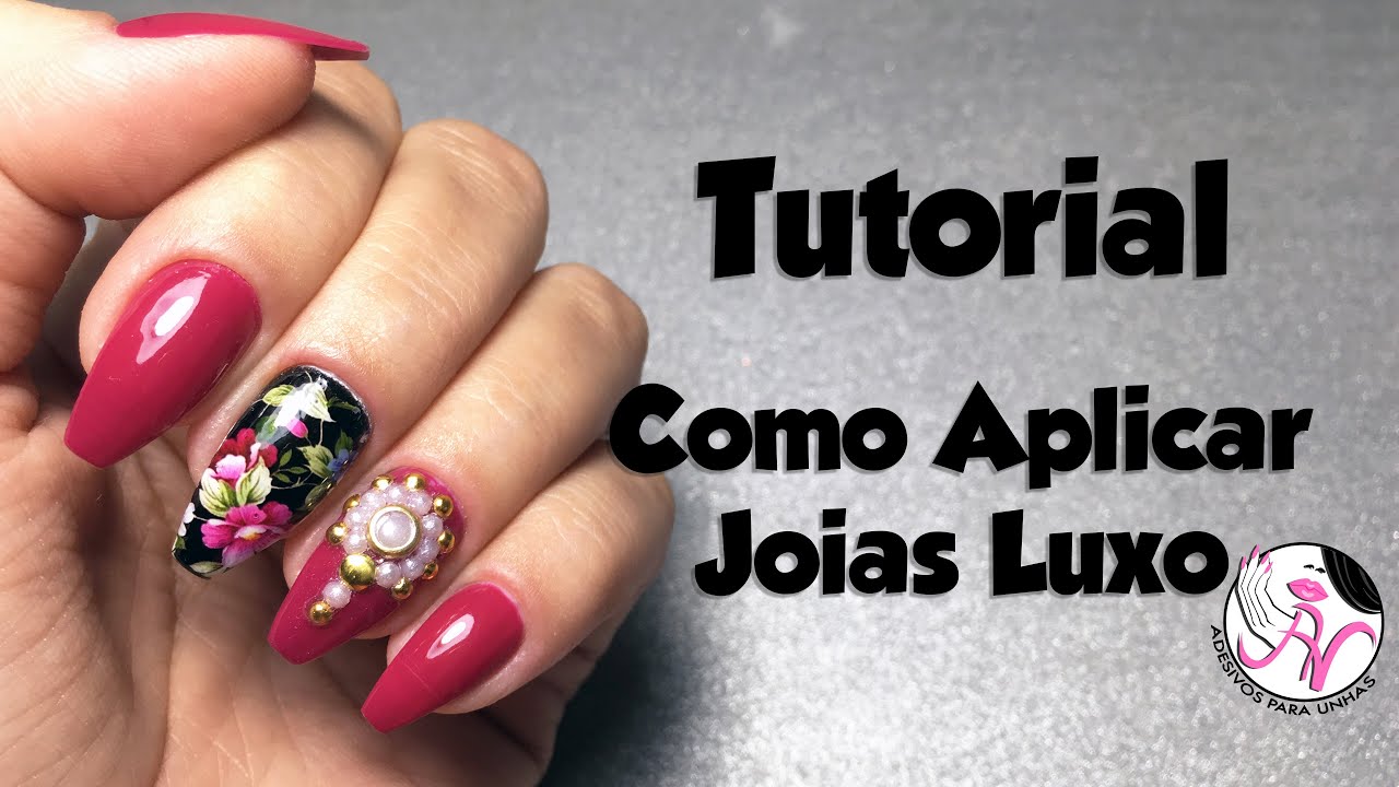 TUTORIAL Como Aplicar Joias Luxo da AV Unhas (Joia de Eu Amo Artesanato Unicornio ~ TUTORIAL Como Aplicar Joias Luxo da AV Unhas (Joia de