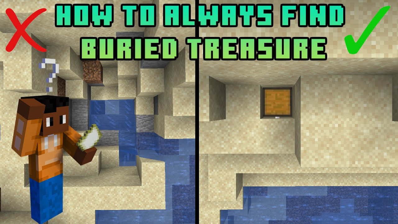 Minecraft | The way to ALWAYS find Buried Treasure - Works in Java and