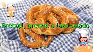 Has probado los lazos salados?? crujientes por fuera y tiernos por dentro 🥨 bretzel, fácil y rápido