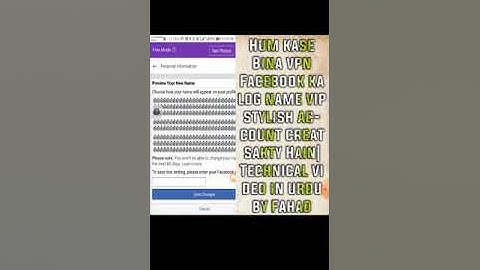 Hum kase Facebook ka log name stylish account creat sakty Hain|Technical video in urdu by fahad