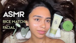Relaxing Matcha 🍵 ASMR Facial: You'll Fall Asleep to These Sounds 😴