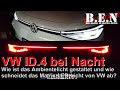 VW ID.4 Matrix-LED-Licht im Test und wie sieht das Ambiente-Licht bei Nacht aus?