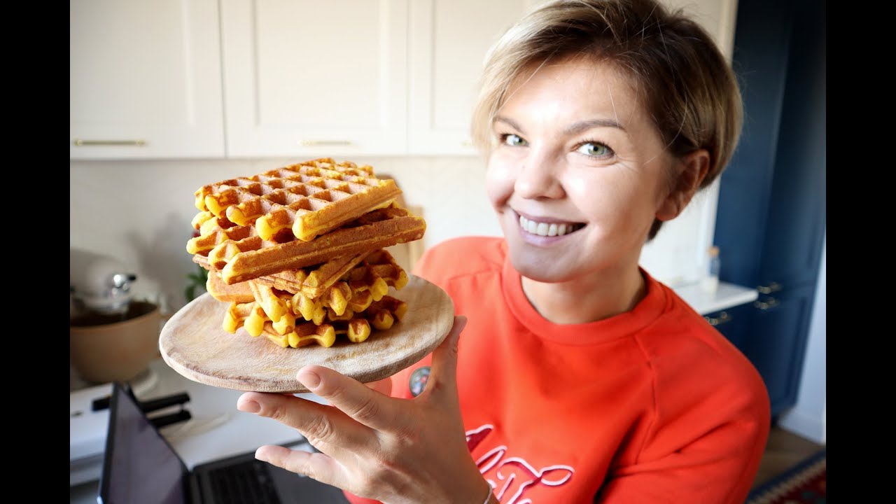 Chrupiące gofry dyniowe