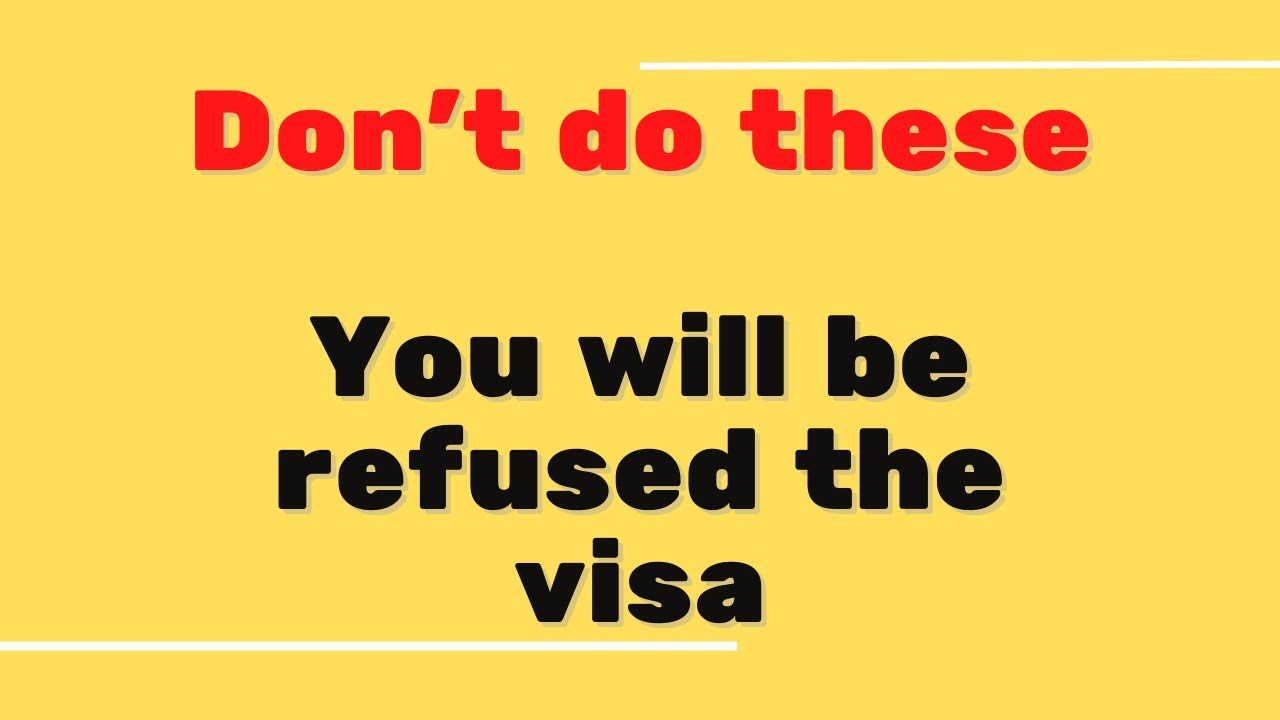 Things You Should Not Do In Your DV Interview | You Will Be Refused Your Visa