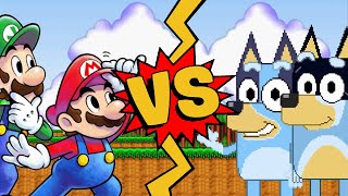 Mugen Battles Marioluigi Vs Blueybandit Super Mario Bros Vs Bluey