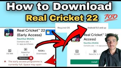 Download Real Cricket 22 | Fix the Early Access Program Is Currently Full, Space may open up later