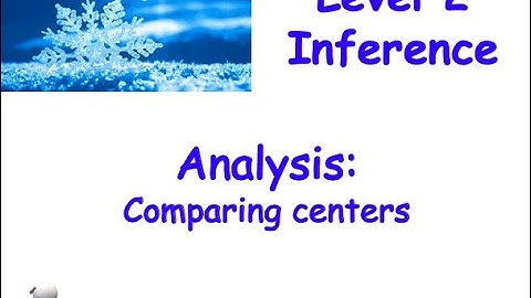 level 2 inference: analysis comparing centre