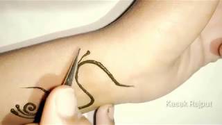 S letter tattoo mehndi design | S Alphabet mehndi design for wrist