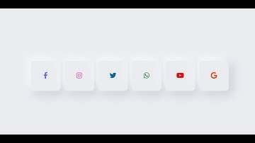 Neumorphic Social Media Buttons Using Html & CSS