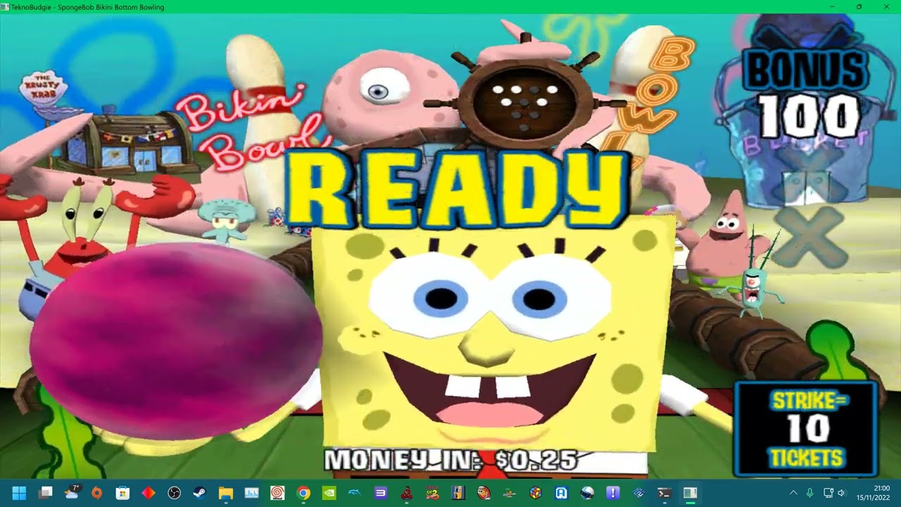 SPONGEBOB BOWLING ARCADE - TICKET REDEMPTION GAMEPLAY - 2022 RAW THRILLS 4K UHQ ALL PLAYERS