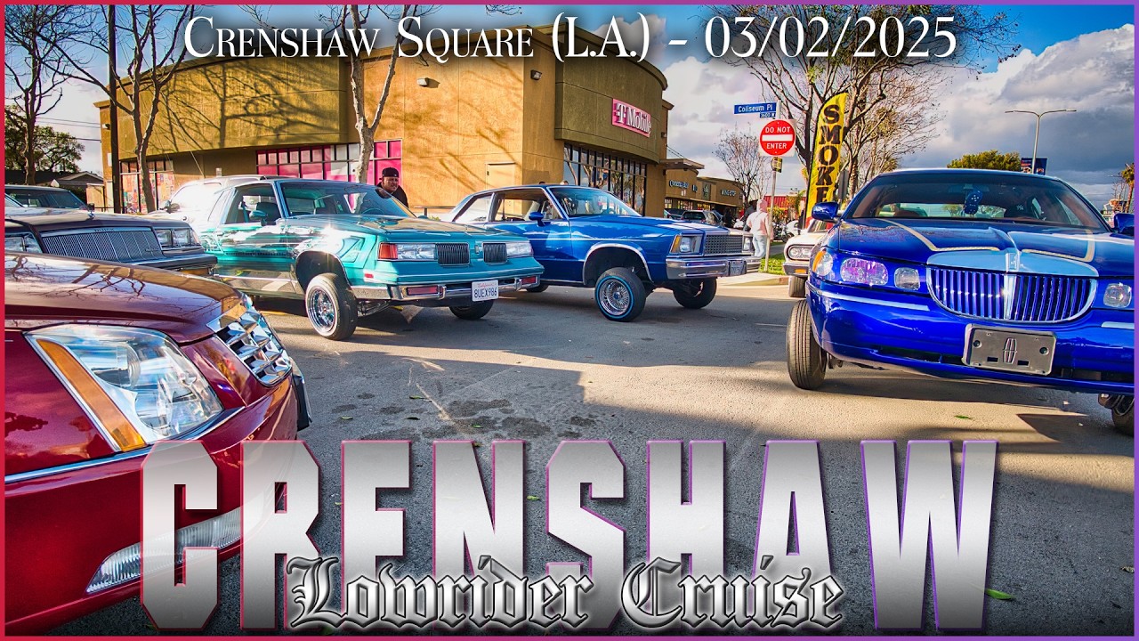 Lowriders Take Over Crenshaw Square! 🔥 Iconic LA Cruise Day | SoCal Car Culture 2025