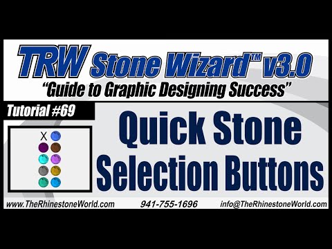 TRW Stone Wizard 3 Tutorial Video 69 Quick Stone Selection Buttons