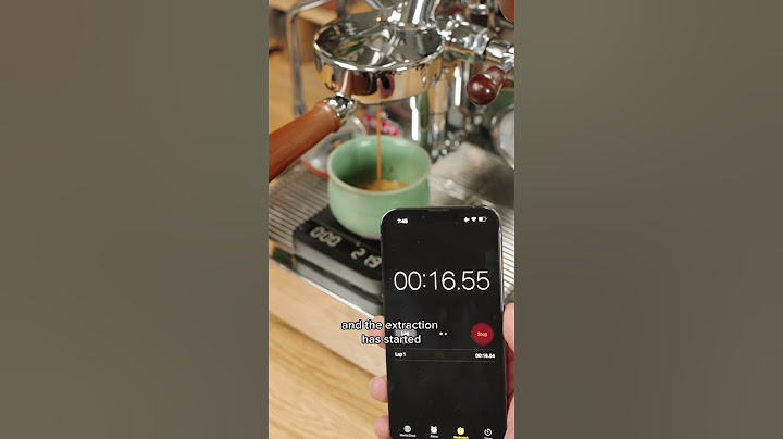 When to start timing your espresso shot
