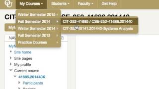 Moodle Course Menu
