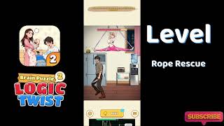 Brain Puzzle 2 Logic Twist Rope Rescue Answers 🧠🧩 | Funny Brain Teaser Solution | Solutionguruji screenshot 4