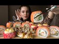 • MUKBANG • ОГРОМНЫЕ РОЛЛЫ 🍣 • МИДИИ 🤤 • SEAFOOD 🍤 • MUSSELS • ROLLS ❤️ БЬЁТ МУЖ?😳