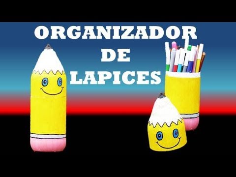 Manualidades con Botellas  pet - Porta Lapices de Colores Creativos  / Colored Pencil Holder