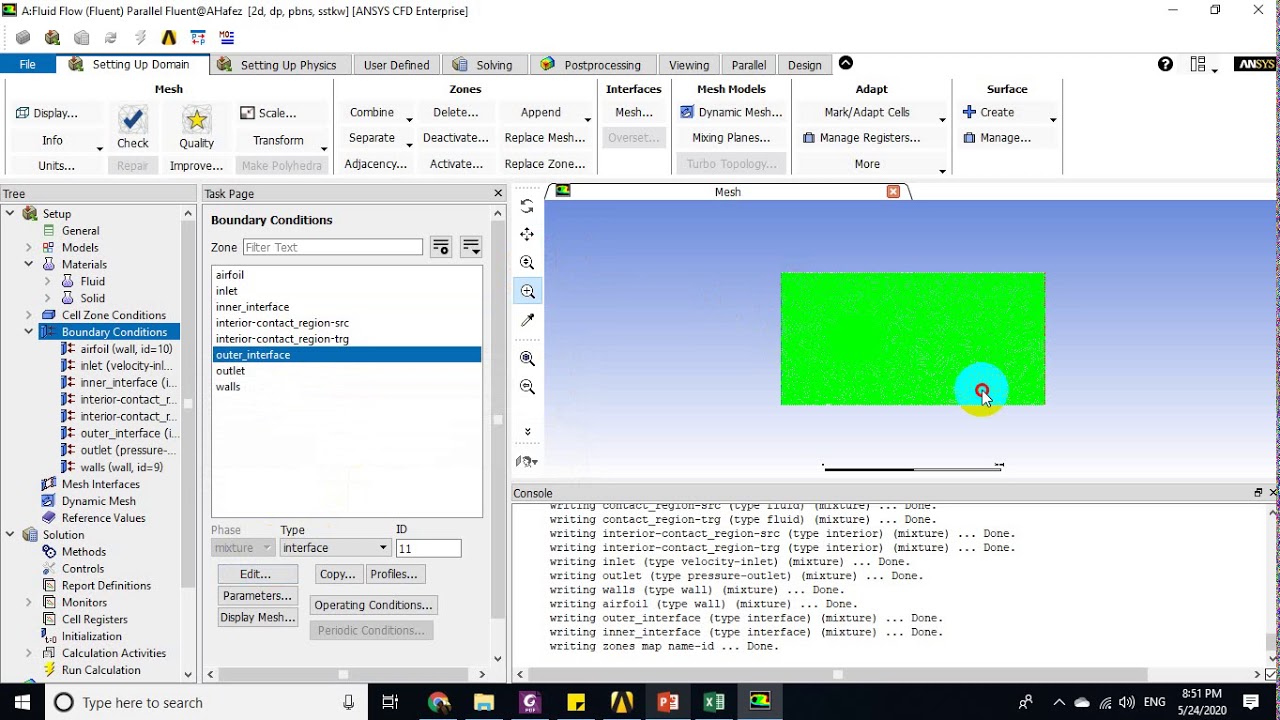 Turbulent Flow Around Naca 0012 Airfoil Ansys Fluent step #3 Setup شرح ...