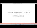 Python Scripting on Linux - Making HTTP Get Request