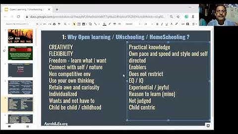 Webinar by Aarohi on open learning, unschooling or homeschooling