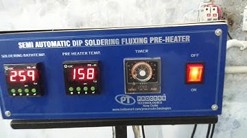 semi Automatic fluxing pre heater and soldering machine